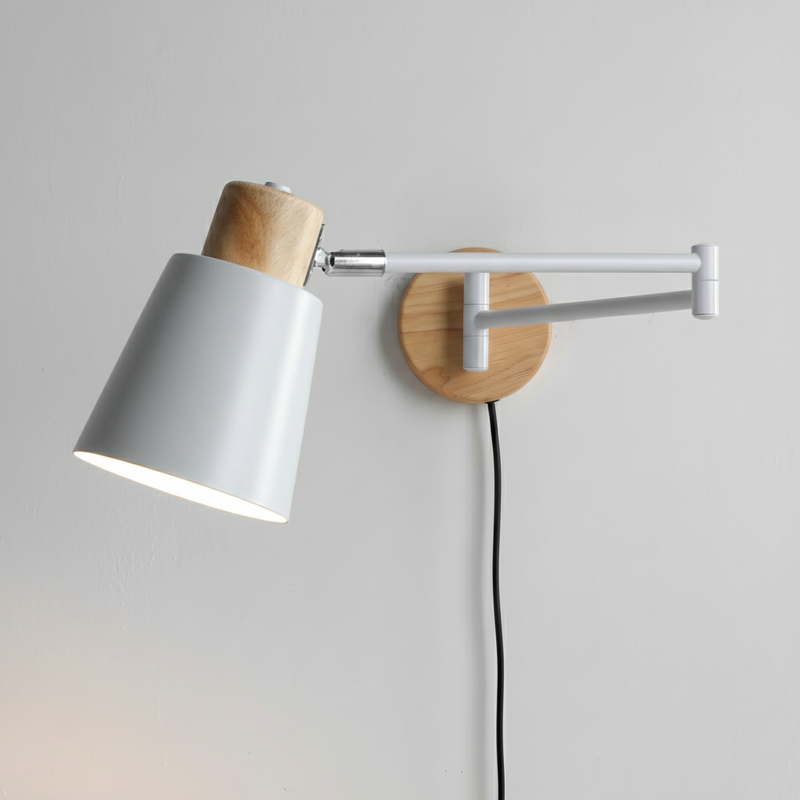Collin Adjustable Plug In Wall Lamp – detail 2