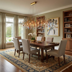 Colorful Raindrop Brass Branch Chandelier