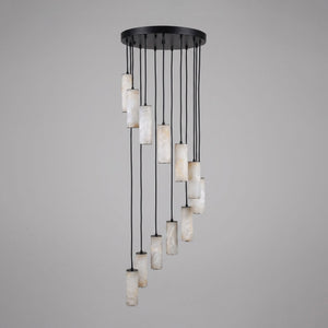Column Alabaster Staircase Chandelier