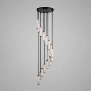 Column Alabaster Staircase Chandelier