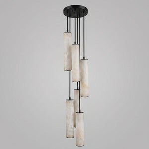 Column Alabaster Staircase Chandelier