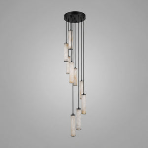 Column Alabaster Staircase Chandelier