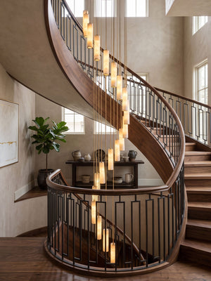 Column Alabaster Staircase Chandelier