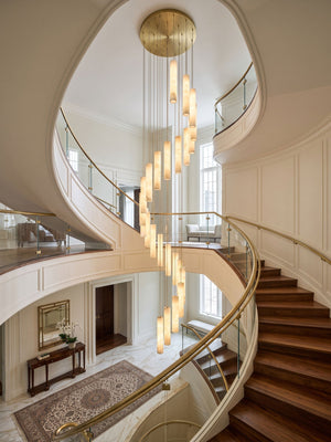 Column Alabaster Staircase Chandelier
