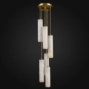 Column Alabaster Staircase Chandelier