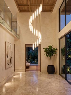 Column Alabaster Staircase Chandelier