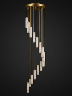 Column Alabaster Staircase Chandelier
