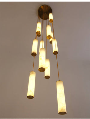 Column Alabaster Staircase Chandelier