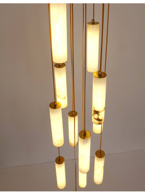 Column Alabaster Staircase Chandelier