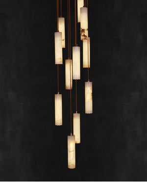 Column Alabaster Staircase Chandelier