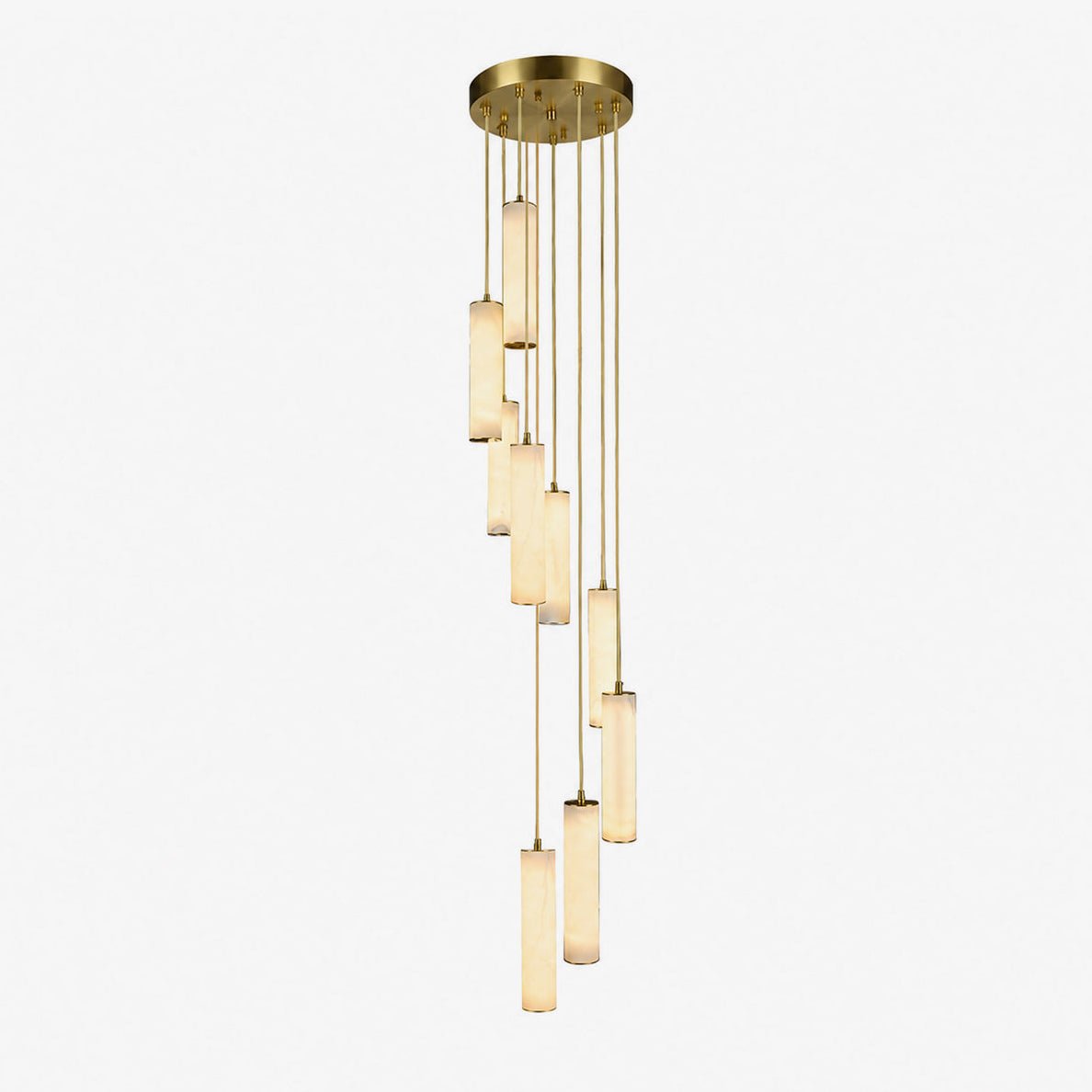 Column Alabaster Staircase Chandelier