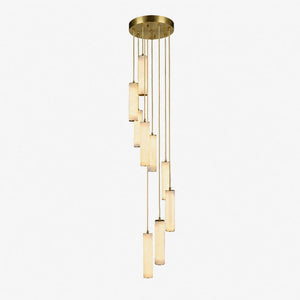 Column Alabaster Staircase Chandelier