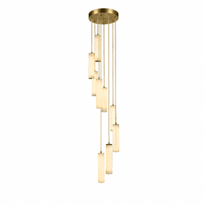 Column Alabaster Staircase Chandelier