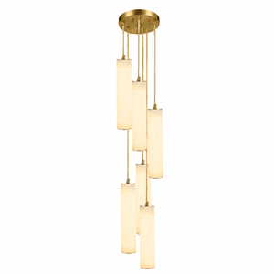 Column Alabaster Staircase Chandelier