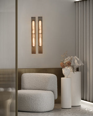 Columnar Alabaster Sconce