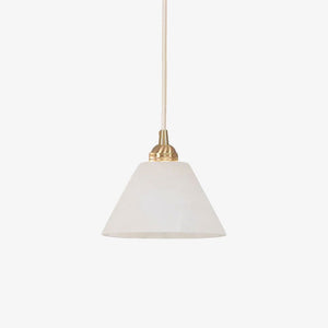 Conical Alabaster Brass Pendant Lamp