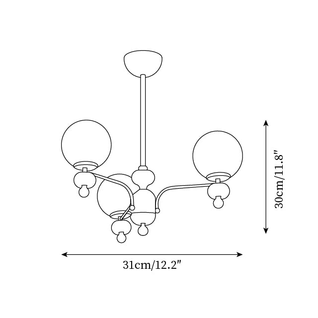 Cora Glass Chandelier