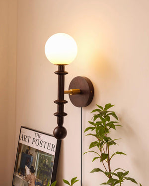 Coslett Wood Plug In Wall Lamp - Docos