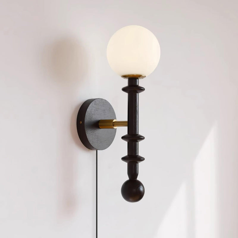 Coslett Wood Plug In Wall Lamp – detail 18
