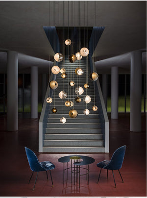 Cosmic Sphere Cascade Chandelier