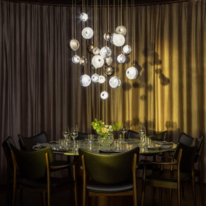 Cosmic Sphere Cascade Chandelier