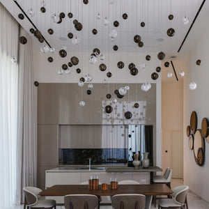 Cosmic Sphere Cascade Chandelier