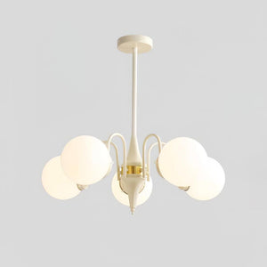 Cream Glass Ball Chandelier