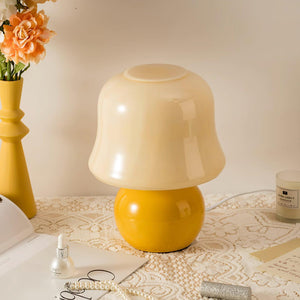 Cream Mushroom Table Lamp 8.7″- 11.4″
