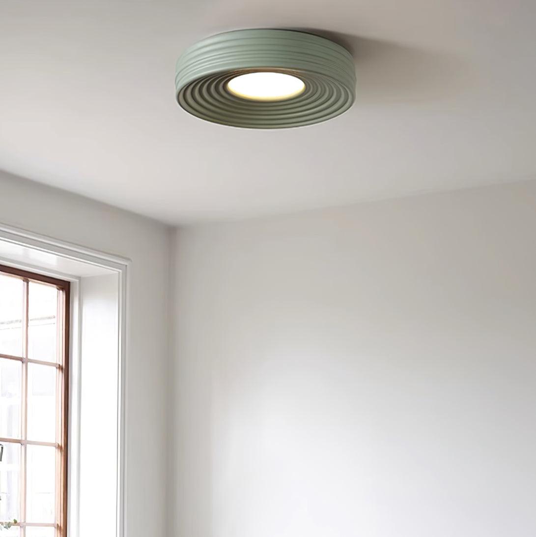 Cream Ribbed Ceiling Light - Docos