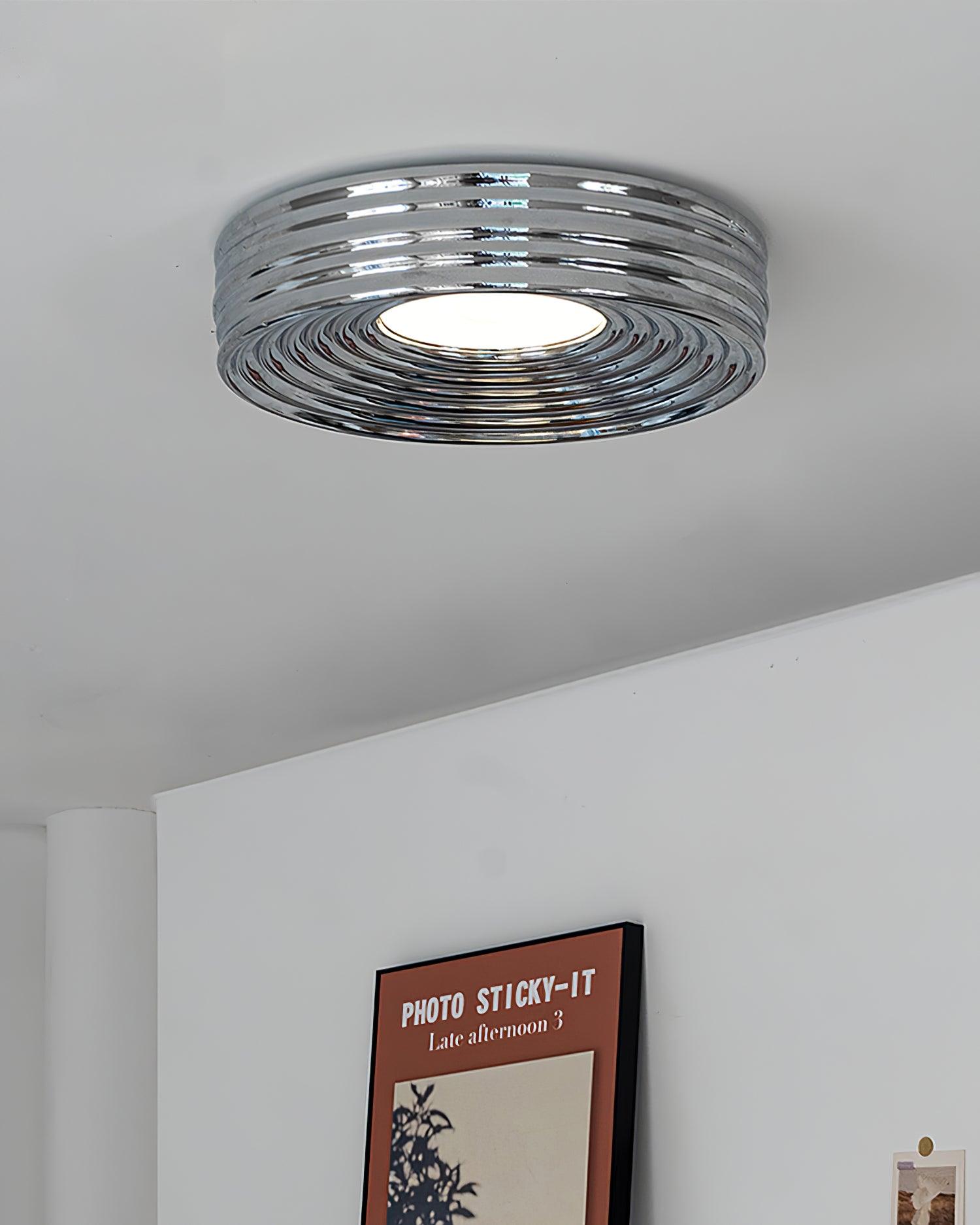 Cream Ribbed Ceiling Light - Docos