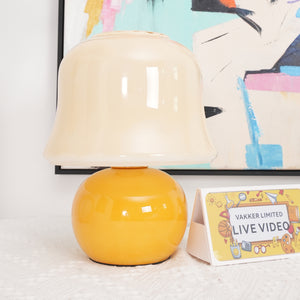 Lámpara de mesa seta color crema 8.7″- 11.4″ 