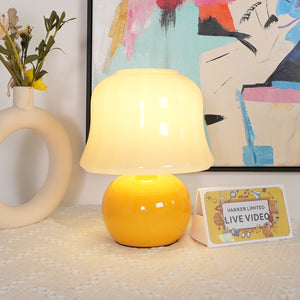 Cream Mushroom Table Lamp 8.7″- 11.4″