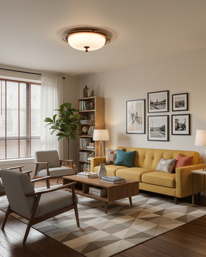 Crescent Orbit Ceiling Lamp