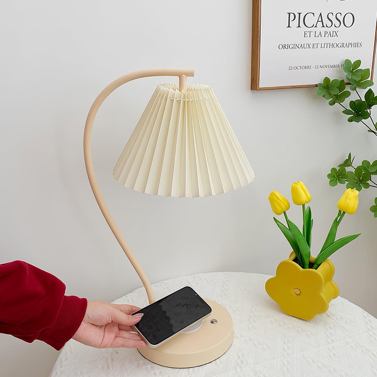 Crescini Pleated Table Lamp 11.4″- 18.5″ - Docos