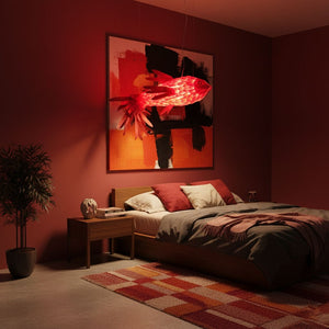 Crimson Swirl Koi Chandelier