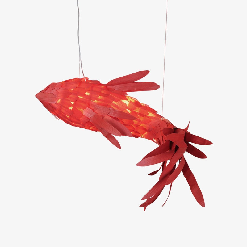 Crimson Swirl Koi Chandelier – detail 33