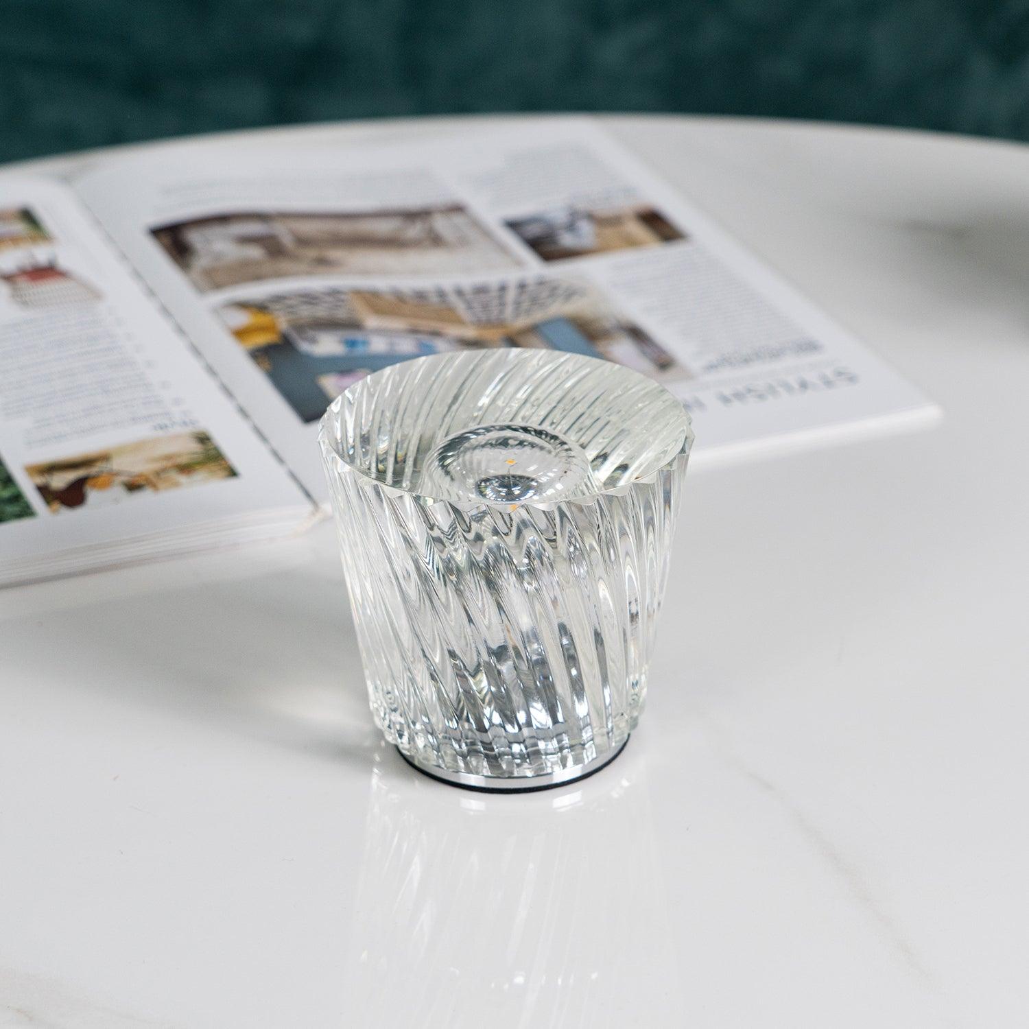 Crystal Diamond Table Lamp (built-in battery) 3.2″- 3.5″ - Docos