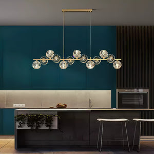 Crystal Glass Ball Chandelier