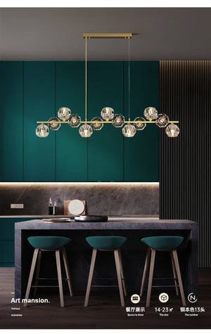Crystal Glass Ball Chandelier