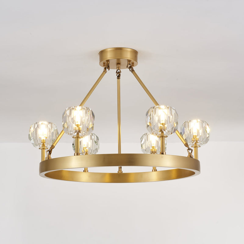 Crystal Round Golden Chandelier – detail 5