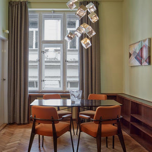 Cubic Luster Cascade Chandelier
