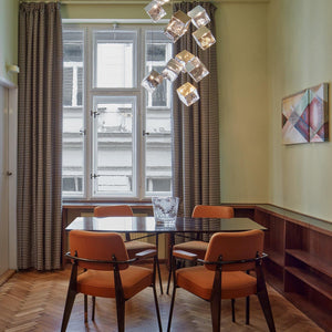 Cubic Luster Cascade Chandelier