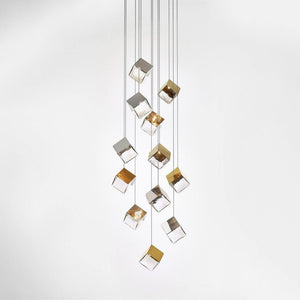 Cubic Luster Cascade Chandelier