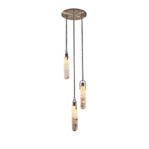 Cylindrical Cluster Alabaster Chandelier