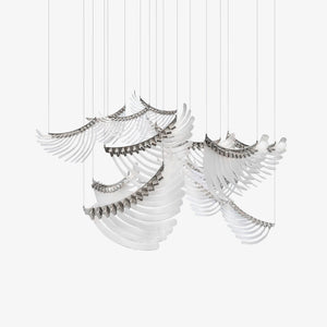 The Bird Feather Wings LED Chandelier | Custom Size & Made-to-Order Lighting for Luxury Homes & Commercial Spaces