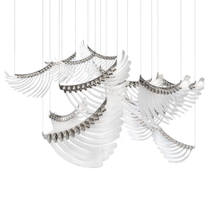 The Bird Feather Wings LED Chandelier | Custom Size & Made-to-Order Lighting for Luxury Homes & Commercial Spaces