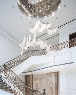 The Bird Feather Wings LED Chandelier | Custom Size & Made-to-Order Lighting for Luxury Homes & Commercial Spaces