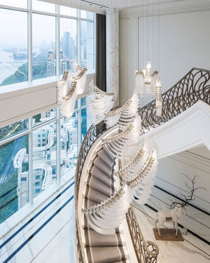 The Bird Feather Wings LED Chandelier | Custom Size & Made-to-Order Lighting for Luxury Homes & Commercial Spaces
