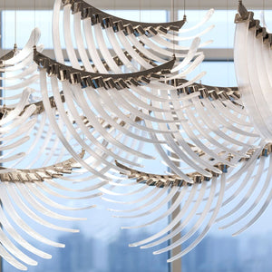 The Bird Feather Wings LED Chandelier | Custom Size & Made-to-Order Lighting for Luxury Homes & Commercial Spaces
