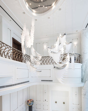 The Bird Feather Wings LED Chandelier | Custom Size & Made-to-Order Lighting for Luxury Homes & Commercial Spaces